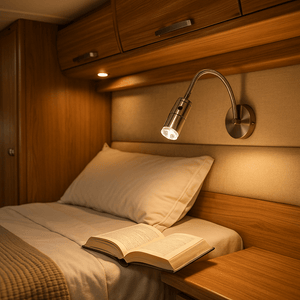 Conversions Technology Lighting 12V LED Interior/Reading Light, Flexible, 1W, Surface Mount for RV/Boat