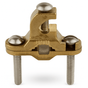 Conversions Technology 3/8 in. to 1 in. Bronze Ground Clamp with Lay-in Lug for 10 - 2 AWG