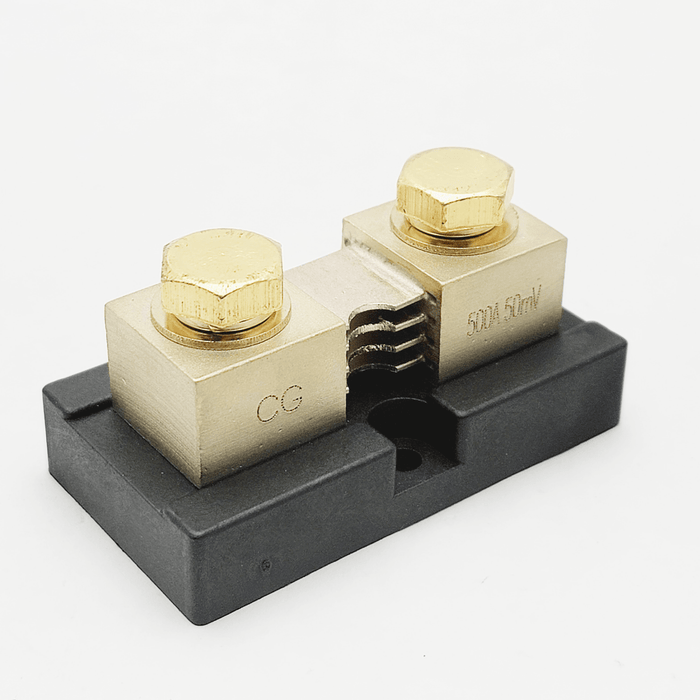Conversions Technology Shunt 500A 50mV Mounted Copper Current Measure Brass DC Shunt Resistor With Base