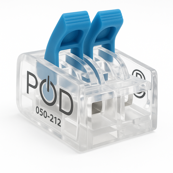 Lever Nut Connectors | (2) 24-12AWG Stranded/Solid Splicing Wire Conductor | 100ct