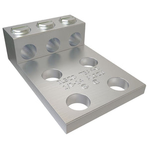 Conversions Technology Aluminum Three Barrel Connectors  14 AWG min.to 1/0 AWG max. 3/8 Inch Bolt Size