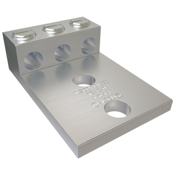 Conversions Technology Aluminum Three Barrel Connectors 14 AWG min. to 1/0 AWG max. 3/8 Inch Stud Size