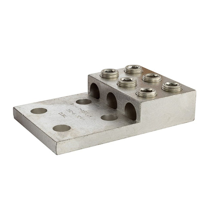 Conversions Technology Aluminum Three Barrel Connectors 350 kcmil min. to 800 kcmil max. 1/2 Inch Stud Size