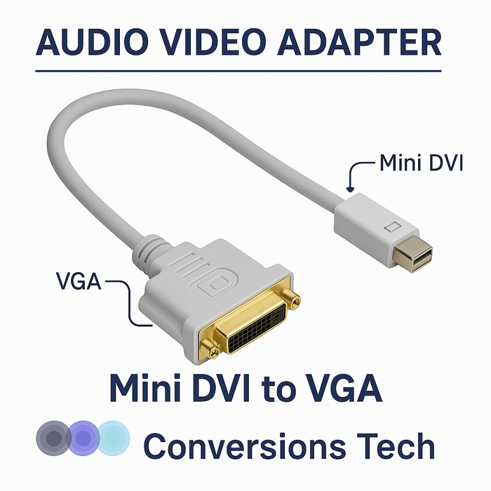 Conversions Technology A/V Adapter Audio Video Adapter | Mini DVI to DVI Adapter