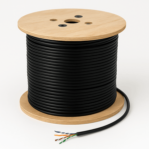 Sigma Wire & Cable Bulk Cat5e Cat5e PE-UG 500ft Reel  | PE Insulated Waterprood Direct Burial Underground