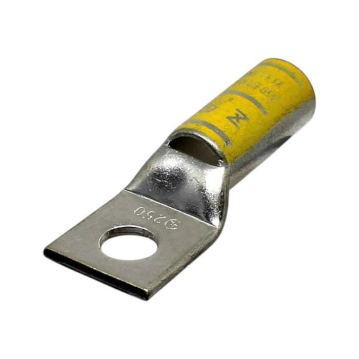 Conversions Technology Copper Long Barrel One Hole Compression Lug 250 MCM 1/4-inch Bolt Size