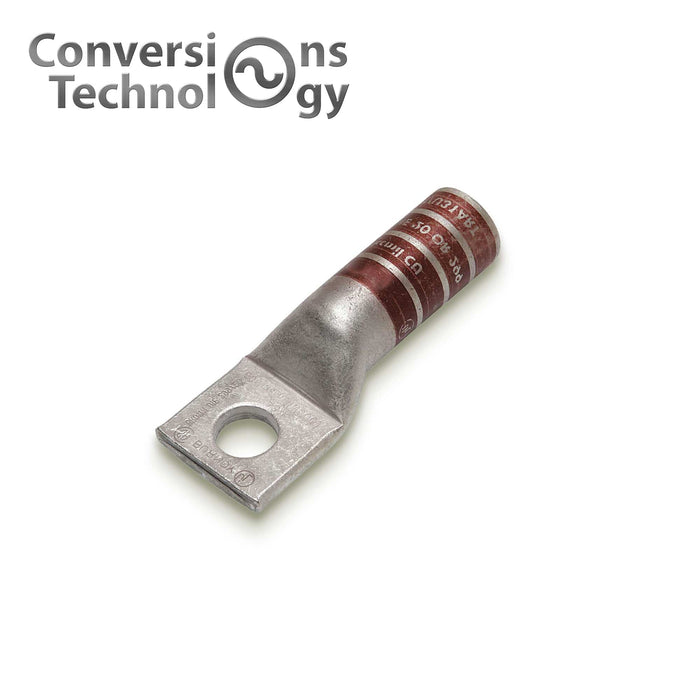 Conversions Technology Copper Long Barrel One Hole Compression Lug 500 MCM 1/2-inch Bolt Size