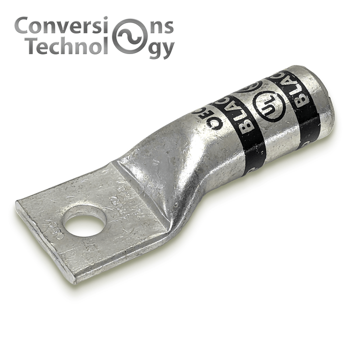 Conversions Technology Copper Long Barrel One Hole Compression Lug 750 MCM 1/2-inch Bolt Size