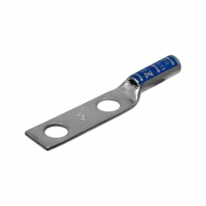 Conversions Technology Copper Long Barrel Two Hole Compression Lugs 6 AWG 1/4-inch Bolt Size