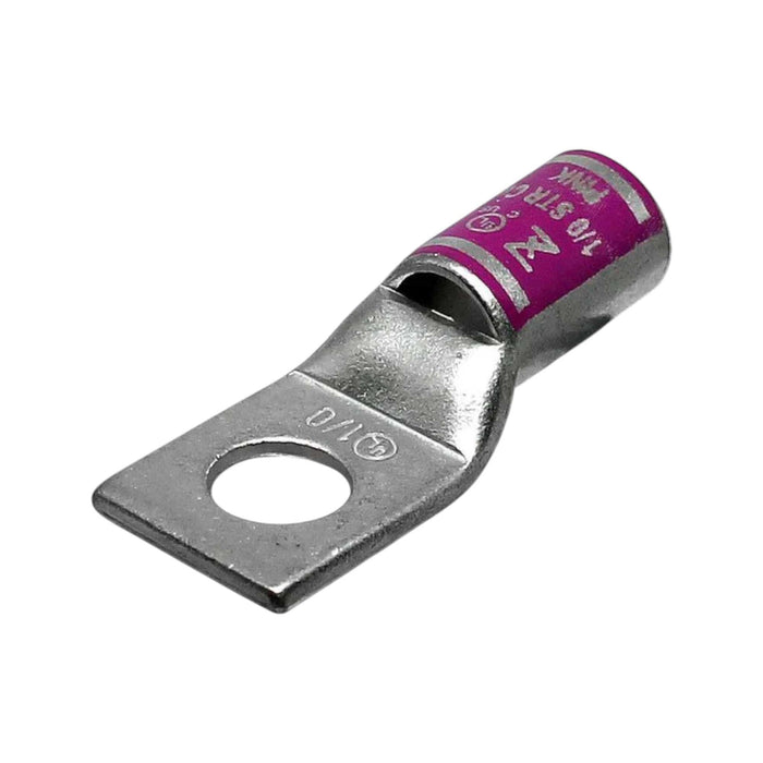 Conversions Technology Copper Short Barrel One Hole Compression Lugs 1/0 AWG 3/8-inch Bolt Size