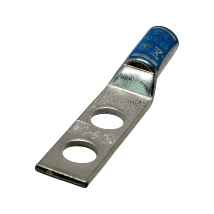 Conversions Technology Copper Short Barrel Two Hole Compression Lugs 6 AWG 1/4-inch Bolt Size