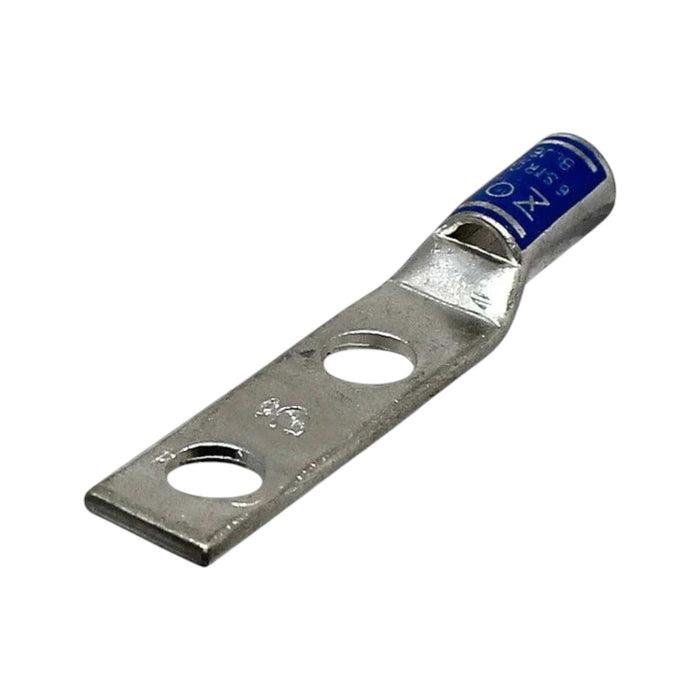 Conversions Technology Copper Short Barrel Two Hole Compression Lugs 6 AWG 3/8-inch Bolt Size