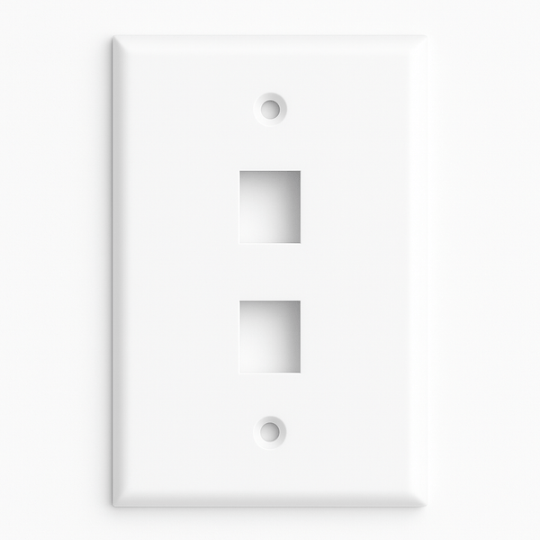 Conversions Technology Keystone Keystone Wall Plate | 2 Hole, 1-Gang, White