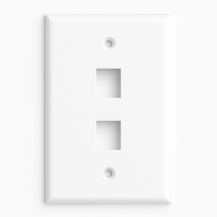 Conversions Technology Keystone Keystone Wall Plate | 2 Hole, 1-Gang, White