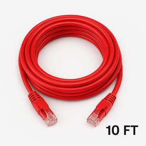Sigma Wire & Cable Network Patch Cables Patch Cord  |  Cat6, Red  10ft High speed ethernet patch cable