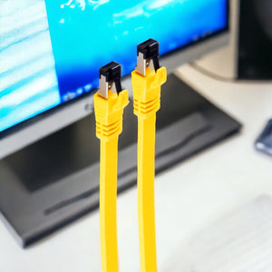 Sigma Wire & Cable Network Patch Cables Patch Cord  |  Cat8,  S/FTP Stranded Bare Copper,  Flat  12ft