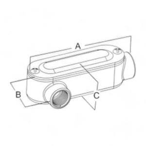 Conversions Tech Rigid Conduit Body LR Series  ½ UL Threaded