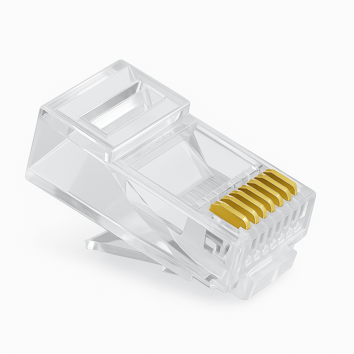 Conversions Tech Connectors RJ45 Connector | Cat6 Feed through Modular Plug Unshielded 100 pcs