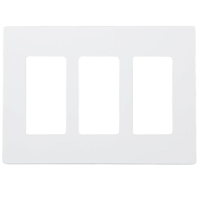 Conversions Technology Wall Plates Screw less Face | Decorator Wall Plate | 3 Gang | White