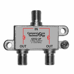 Conversions Technology Coax Accessories Splitter  |  1 GHz   2-way   Cable TV