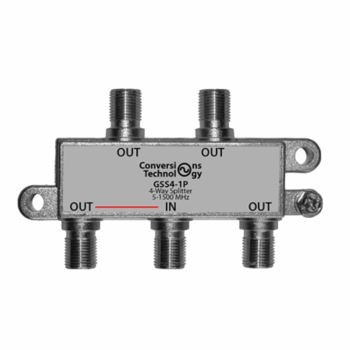 Conversions Technology Coax Accessories Splitter | 1000 MHz 4-way Digital Cable Splitter