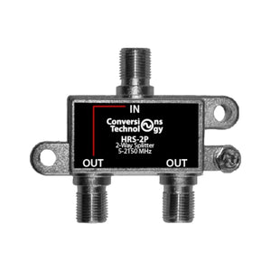 Conversions Technology Coax Accessories Splitter  |  2 way  |  Power Passing Two Ports,  Satellite