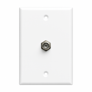 Okta® Wall Plates Wall Plate  |  F81 Coax  |  Single Port,  White