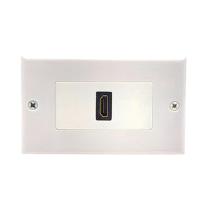 Conversions Tech Wall Plates White HDMI Wall Plate with 90° Coupler