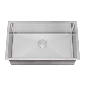 Conversions Technology 25 X 15 X 7 Handmade Undermount Single Large Bowl Stainless Steel Kitchen Sink