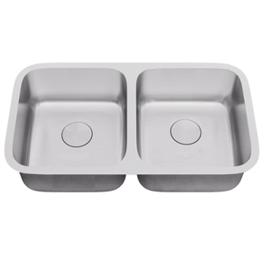 Conversions Technology 27 X 16 X 7.5 Handmade Undermount 50/50 Double Bowl Stainless Steal