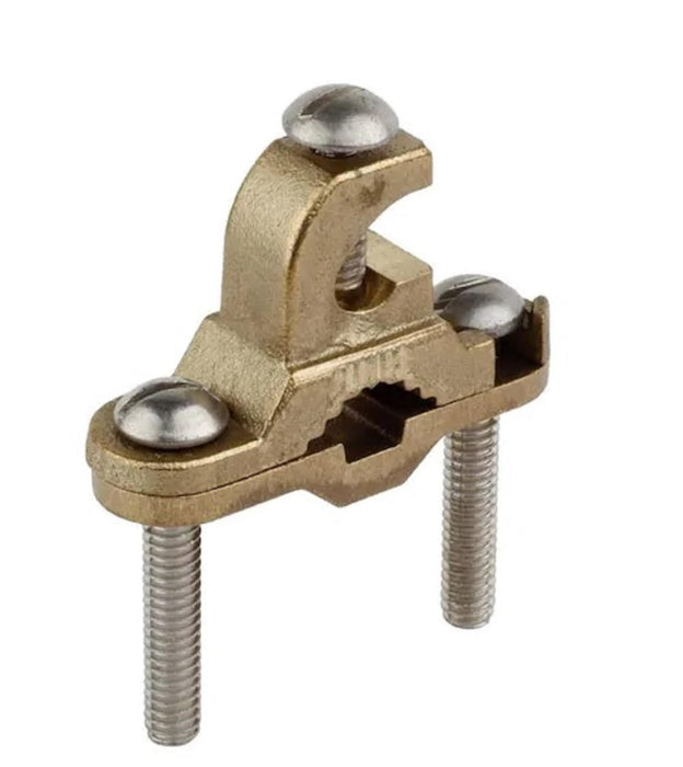 Conversions Technology 3/8 in. to 1 in. Bronze Ground Clamp with Lay-in Lug for 10 - 2 AWG