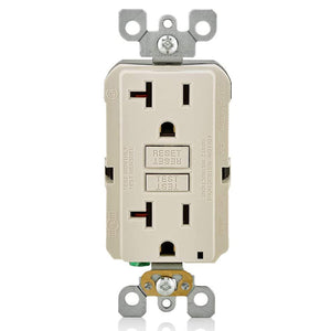 Conversions Technology Hardware > Power & Electrical Supplies > Power Outlets & Sockets AC Outlet | 20 Amp GFCI Decorator Residential-Commercial (Almond)