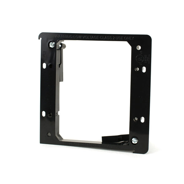 Conversions Technology Wall Plates AV Wall Plate | Low Voltage Bracket | 2 Gang, Black Easy Install
