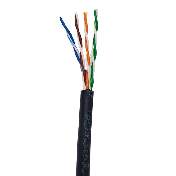 Sigma Wire & Cable Bulk Cat5e Cat5e CMR 1000ft Box | Black | Bare Copper | Riser | Ethernet Cable