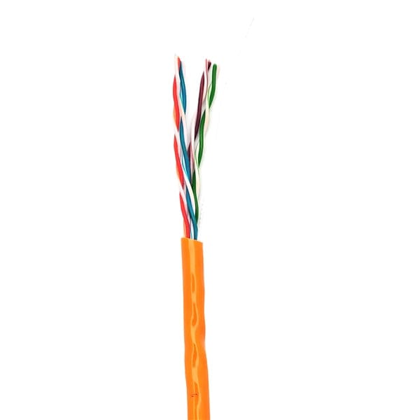 Sigma Wire & Cable Bulk Cat5e Cat5e CMR 1000ft Box | Orange | Bare Copper | Riser | Ethernet Cable