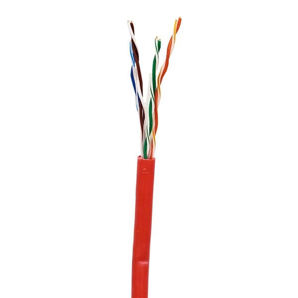 Sigma Wire & Cable Bulk Cat6 Cat6 CMP 1000ft, Box | RED | Solid Bare Copper | Plenum | 23 Awg UTP Ethernet Cable