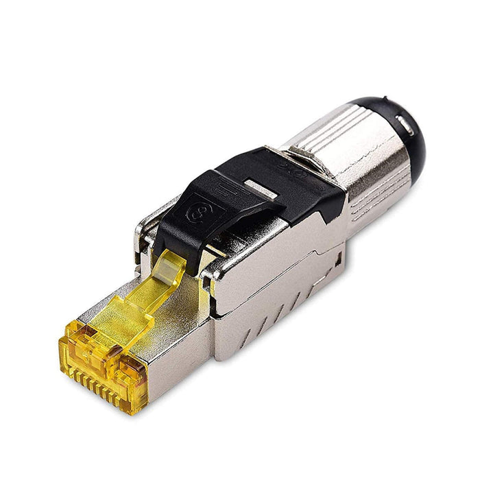 Conversions Technology Modular Plug Connector RJ45 | Cat8 8P8C Modular, Field Terminable Plug, Shielded, Snap-In Boot