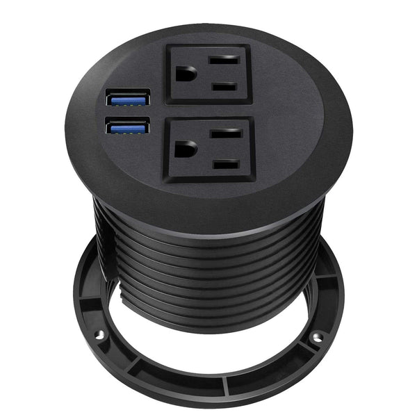 Conversions Technology Hardware > Power & Electrical Supplies > Power Outlets & Sockets Embedded Power | Desktop Power Grommet with USB Hidden Power Socket