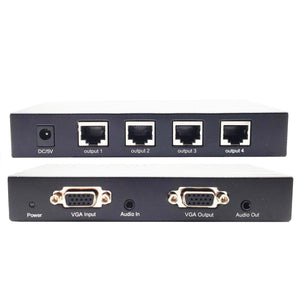 Conversions Technology Audio Video Splitter/Extender Epsilon® | Audio Video Splitter/Extender | VGA 4 way splitter Extender 900 feet over cat5 over Cat5e 900 Feet