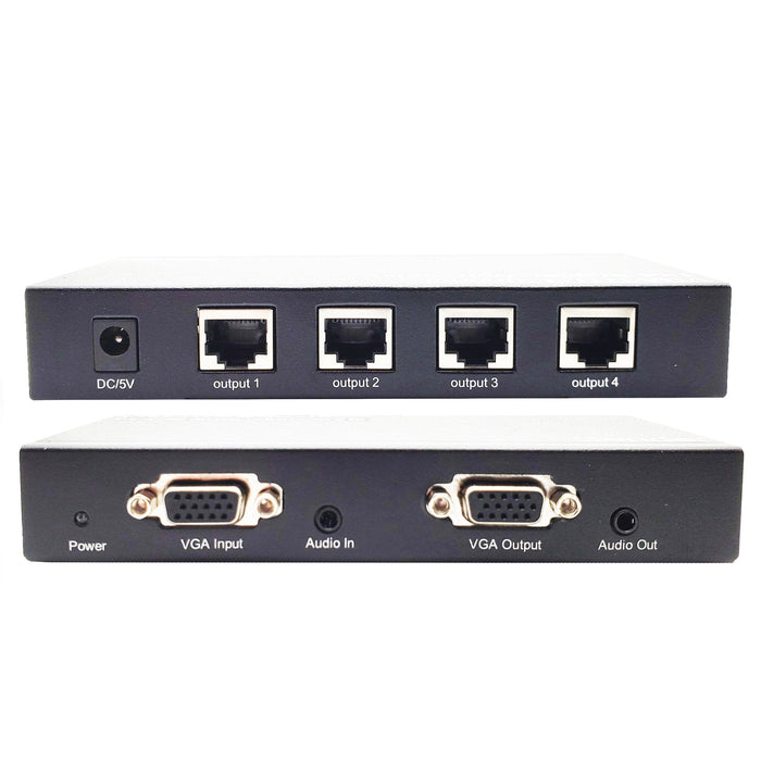 Conversions Technology Audio Video Splitter/Extender Epsilon® | Audio Video Splitter/Extender | VGA 4 way splitter Extender 900 feet over cat5 over Cat5e 900 Feet