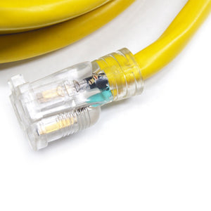 Conversions Technology Extension Cord | 25 ft  SJTW 14/3 Extension Cord with Lighted Ends Yellow