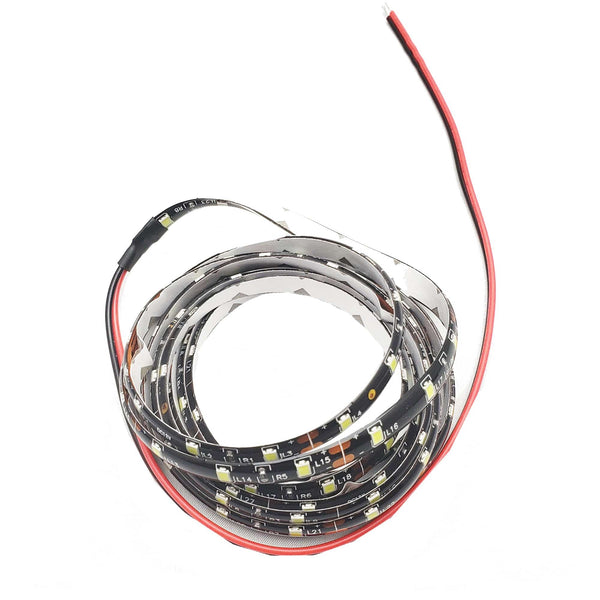 Conversions Technology LED Ribbon Lighting LED | Ribbon Light, Cool White, 60leds/m, 8mm, 12V, 12 inch leads, black pcb, IP65 68"