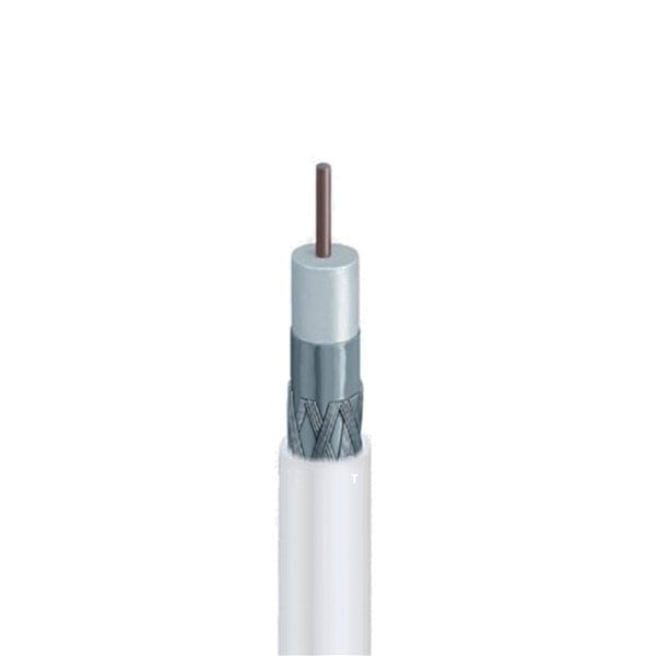Sigma Wire & Cable Bulk Coax Sigma Wire & Cable | Bulk RG6 Coaxial Cable | Dual Shield, 60% Braid | 1000 ft Reel-N-Box | White