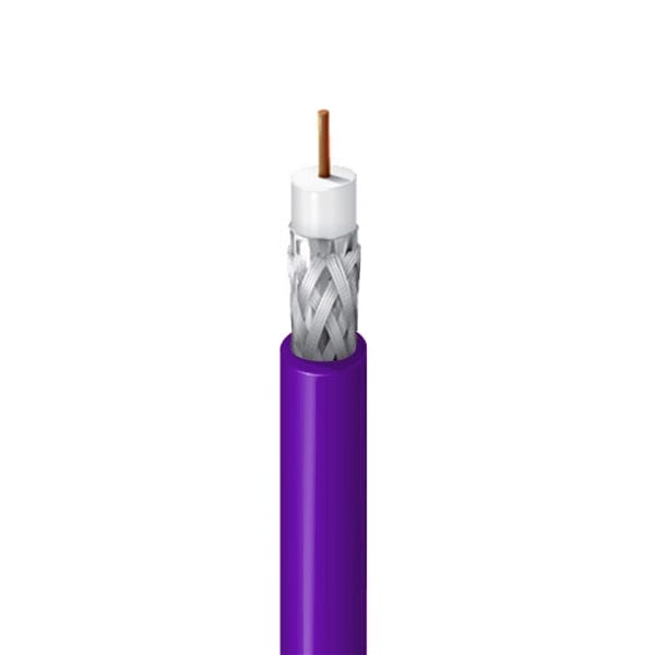 Sigma Wire & Cable Bulk Coax Sigma Wire & Cable | Bulk RG6 Coaxial Cable | Dual Shield, 60% Braid | 1000 ft Wooden Reel | Purple