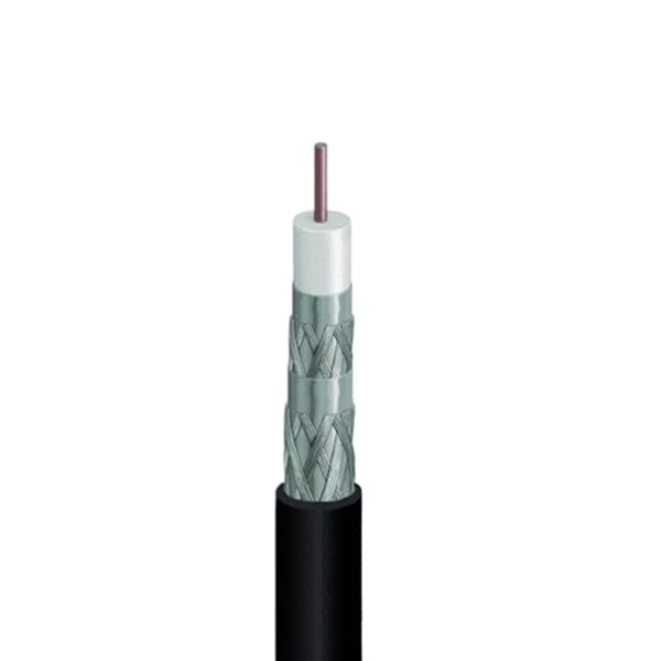 Sigma Wire & Cable Bulk Coax Sigma Wire & Cable | Bulk RG6 Coaxial Cable | Quad Shield | 1000 ft Wooden Reel | Black