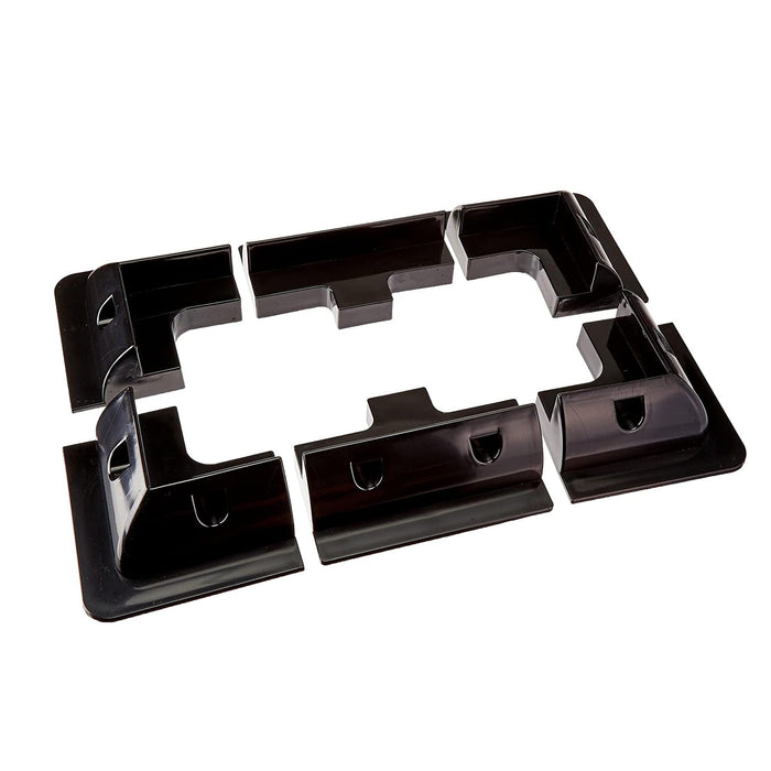 Conversions Technology Solar Panels white Solar Bracket Mount kit set of 6 Black