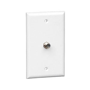 Okta® Wall Plates Wall Plate  |  F81 Coax  |  Single Port,  White