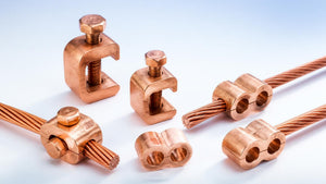 Copper C-tap and figure-8 compression grounding connectors on bare copper conductors | Conversions Tech