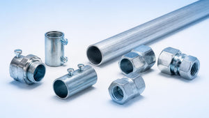 Zinc EMT set-screw and steel compression connectors and couplings with EMT conduit | Conversions Tech
