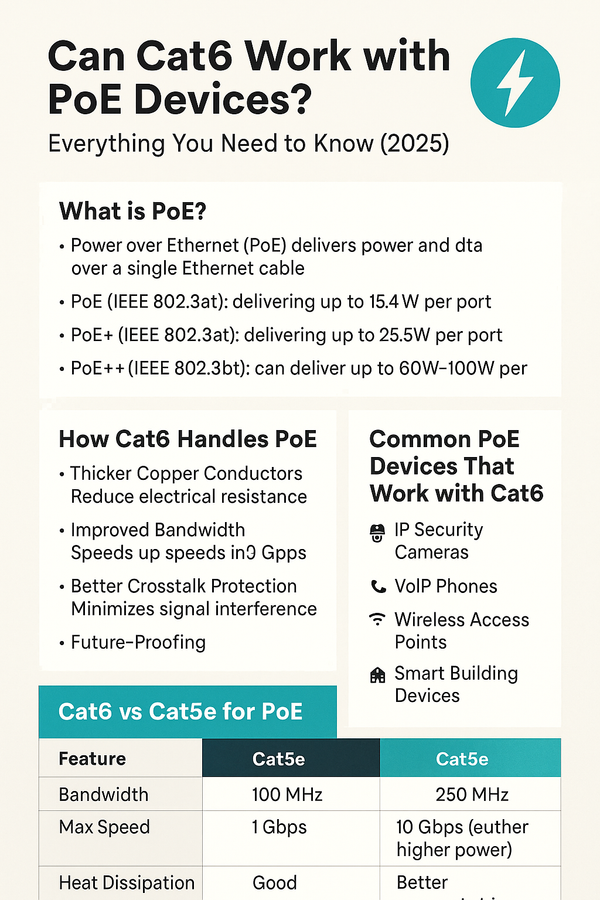 Can Cat6 Work with PoE Devices? Everything You Need to Know (2025)